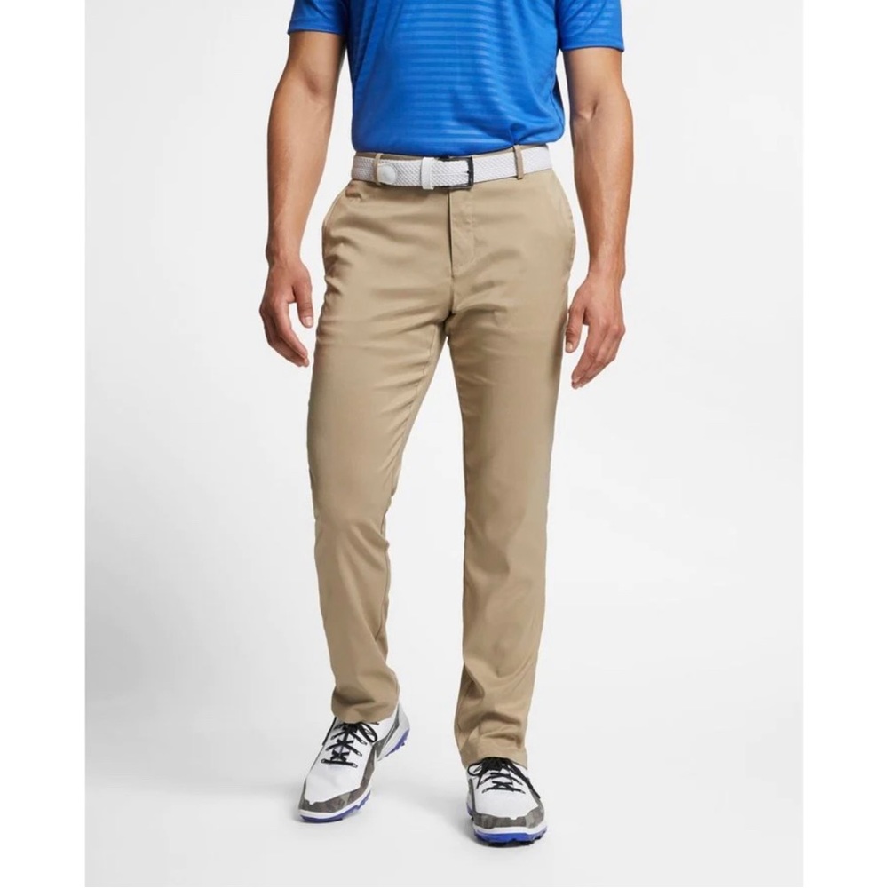 Nike Golf Khaki Flat Front Pants Size 32 x 30